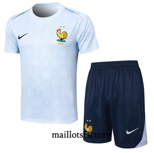 Achetez Maillot d'entrainement France + Shorts 2024/25 bleu clair Kit