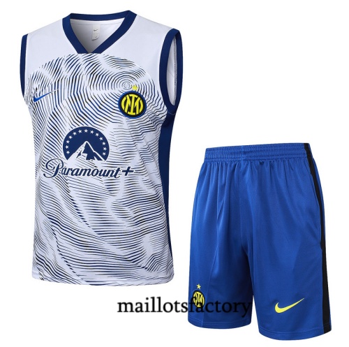 Vendre Maillot d'entrainement Inter Milan Debardeur 2024/25 Blanc Kit