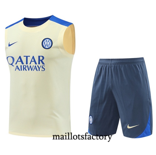 Achat Maillot d'entrainement Inter Milan Debardeur 2024/25 jaune Kit