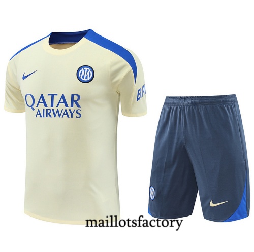 Site Maillot d'entrainement Inter Milan + Shorts 2024/25 jaune Kit