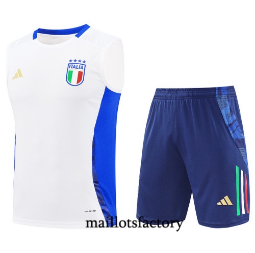 Nouveau Maillot d'entrainement Italie Debardeur 2024/25 Blanc Kit