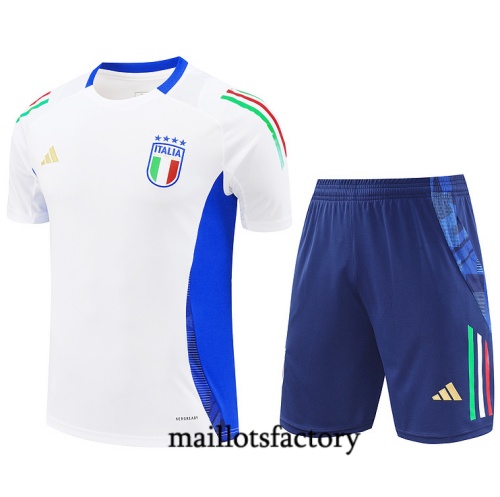 Nouveau Maillot d'entrainement Italie + Shorts 2024/25 Blanc Kit