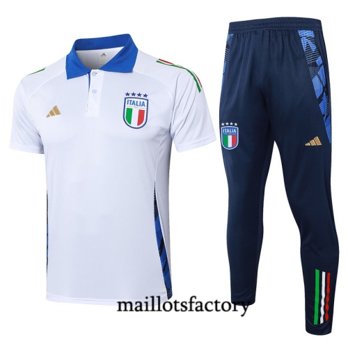 Vendre Maillot d'entrainement Italie polo 2024/25 Blanc Kit