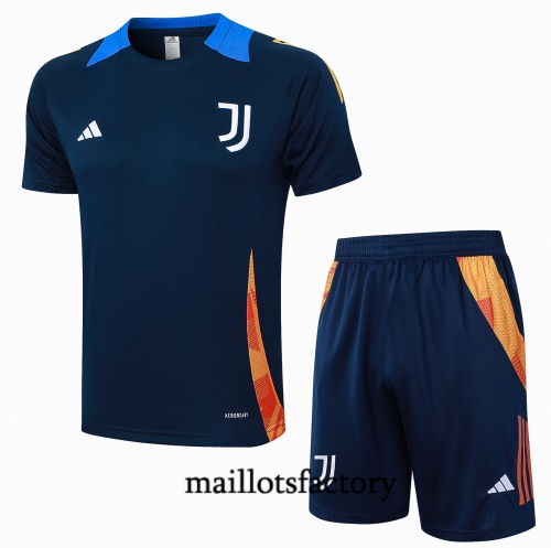 Grossiste Maillot d'entrainement Juventus + Shorts 2024/25 Bleu marine Kit