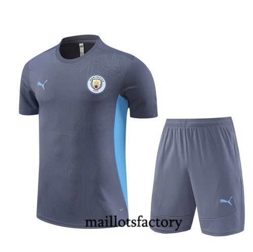 Choix Maillot d'entrainement Manchester City Enfant + Shorts 2024/25 gris foncé Kit