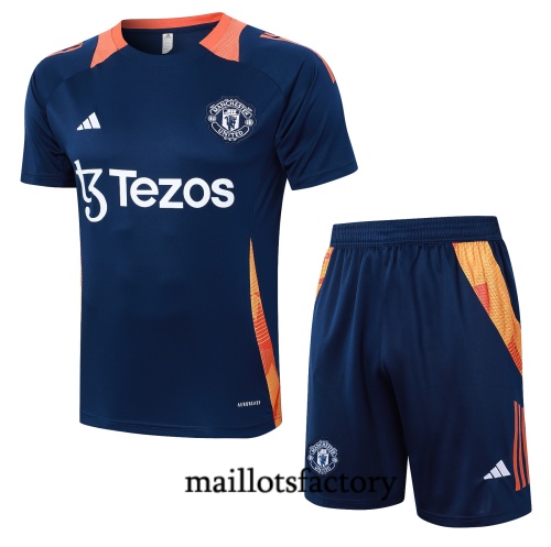 Achat Maillot d'entrainement Manchester United + Shorts 2024/25 Bleu marine Kit