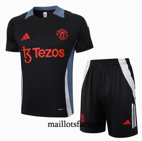 Prix Maillot d'entrainement Manchester United + Shorts 2024/25 noir Kit