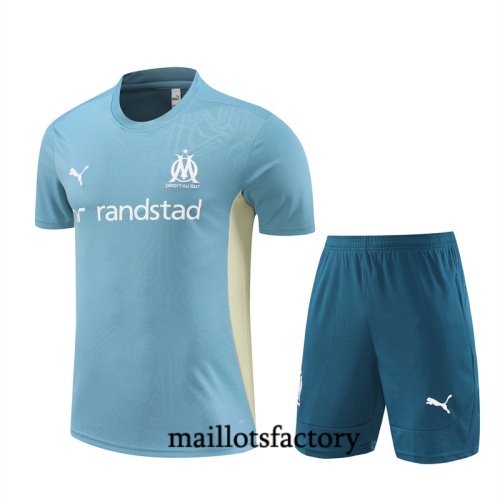 Soldes Maillot d'entrainement Marseille Enfant + Shorts 2024/25 vert Kit