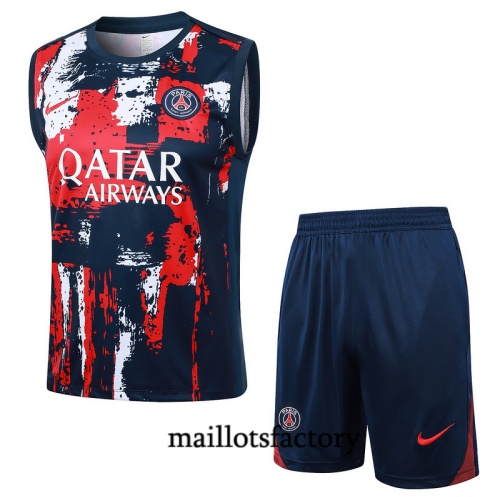 Vendre Maillot d'entrainement Paris PSG Debardeur 2024/25 Bleu marine Kit