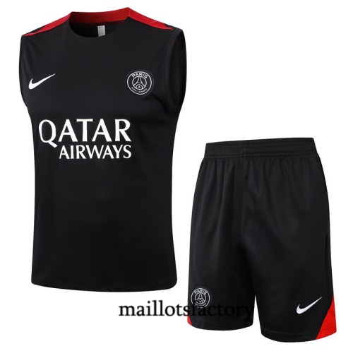 Achat Maillot d'entrainement Paris PSG Debardeur 2024/25 noir Kit