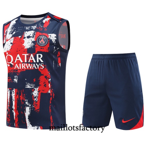 Nouveau Maillot d'entrainement Paris PSG Debardeur 2024/25 bleu marine Kit