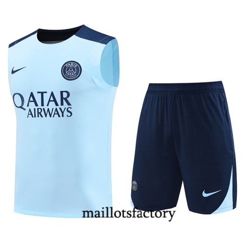 Vendre Maillot d'entrainement Paris PSG Debardeur 2024/25 bleu clair Kit