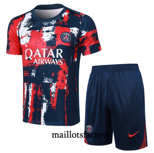 Soldes Maillot d'entrainement Paris PSG + Shorts 2024/25 Bleu Kit