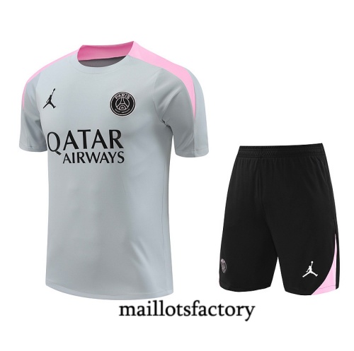 Soldes Maillot d'entrainement Paris PSG + Shorts 2024/25 Gris Kit