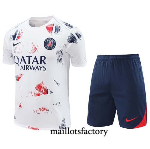 Vendre Maillot d'entrainement Paris PSG + Shorts 2024/25 Blanc Kit