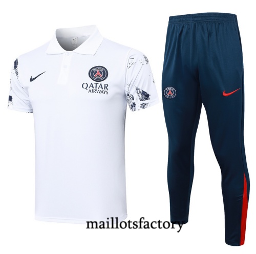 Prix Maillot d'entrainement Paris PSG polo 2024/25 Blanc Kit