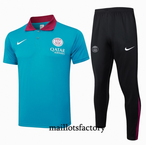 Nouveau Maillot d'entrainement Paris PSG polo 2024/25 Bleu Kit