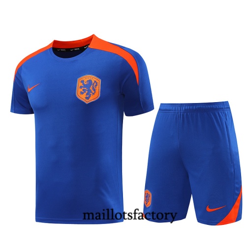 Achat Maillot d'entrainement Pays-Bas + Shorts 2024/25 Bleu Kit