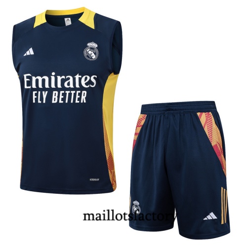 Soldes Maillot d'entrainement Real Madrid Debardeur 2024/25 Bleu marine Kit