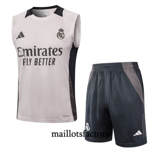 Achetez Maillot d'entrainement Real Madrid Debardeur 2024/25 Gris Kit