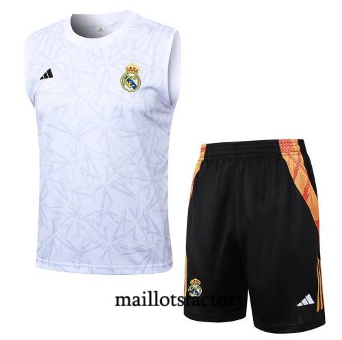 Prix Maillot d'entrainement Real Madrid Debardeur 2024/25 Blanc Kit