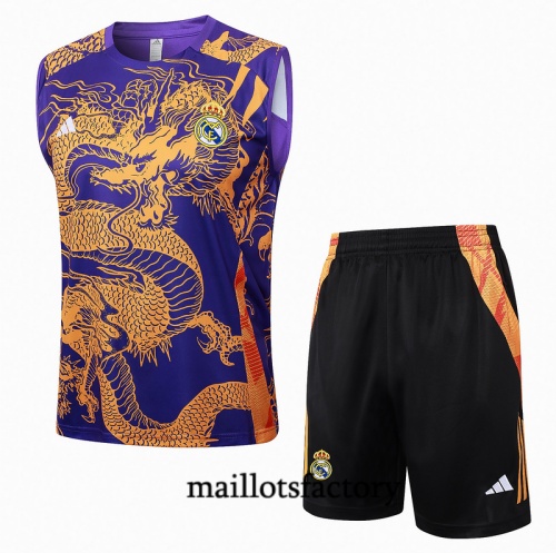 Vendre Maillot d'entrainement Real Madrid Debardeur 2024/25 Violet Kit