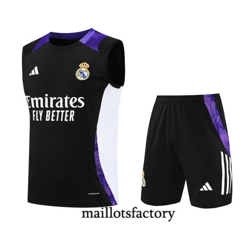 Prix Maillot d'entrainement Real Madrid Debardeur 2024/25 noir Kit