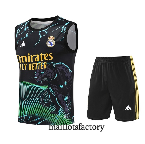 Soldes Maillot d'entrainement Debardeur Real Madrid 2024/25 noir Kit