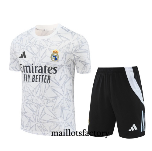 Achetez Maillot d'entrainement Real Madrid Enfant + Shorts 2024/25 Blanc Kit