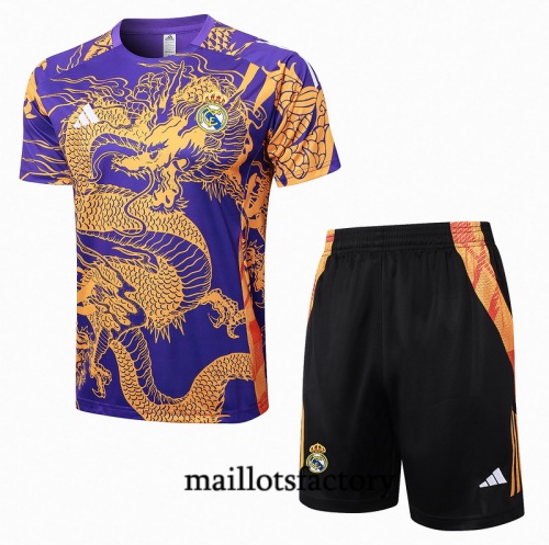 Achat Maillot d'entrainement Real Madrid + Shorts 2024/25 Violet Kit