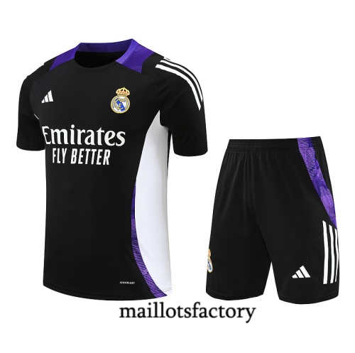 Grossiste Maillot d'entrainement Real Madrid + Shorts 2024/25 noir Kit