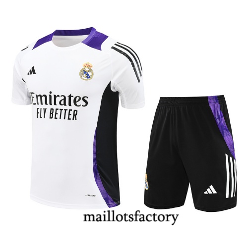 Achetez Maillot d'entrainement Real Madrid + Shorts 2024/25 Blanc Kit