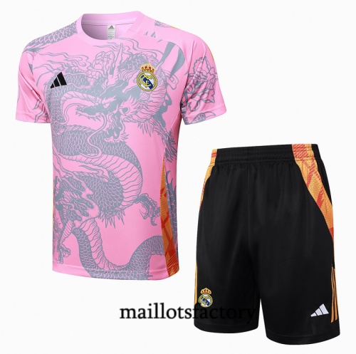 Achetez Maillot d'entrainement Real Madrid + Shorts 2024/25 rose Kit