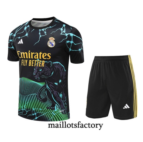 Nouveau Maillot Kit d'entrainement Real Madrid + Shorts 2024/25 noir