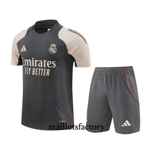 Vendre Maillot d'entrainement Real Madrid + Shorts 2024/25 gris foncé Kit