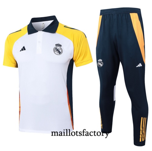 Choix Maillot d'entrainement Real Madrid polo 2024/25 Blanc Kit