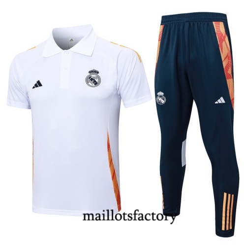 Vendre Maillot d'entrainement Real Madrid polo 2024/25 Blanc Kit