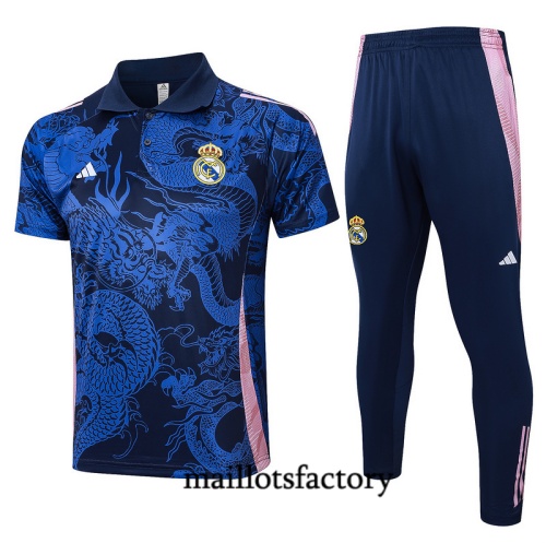 Site Maillot d'entrainement Real Madrid polo 2024/25 Bleu marine Kit