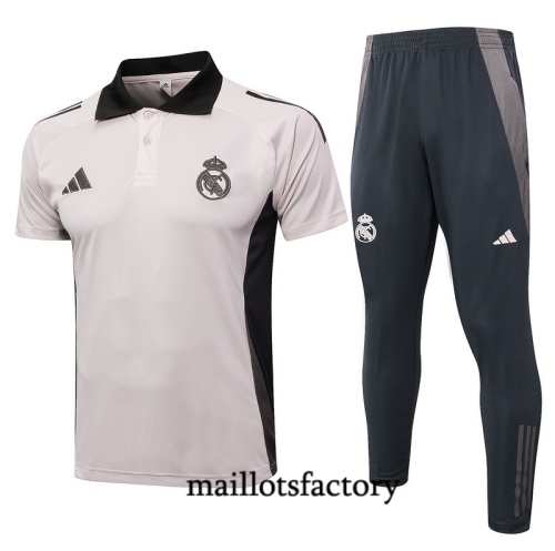 Soldes Maillot d'entrainement Real Madrid polo 2024/25 Gris Kit