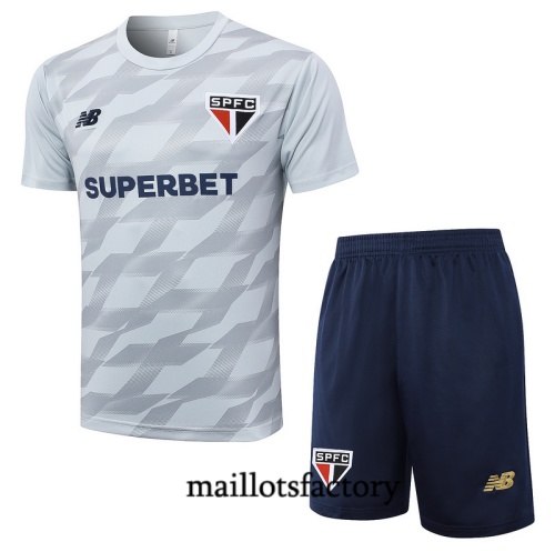 Achat Maillot d'entrainement Sao Paulo + Shorts 2024/25 gris clair Kit