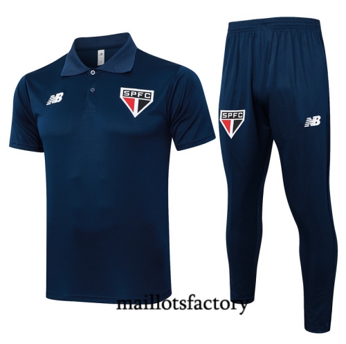 Grossiste Maillot d'entrainement Sao Paulo polo 2024/25 Bleu Kit