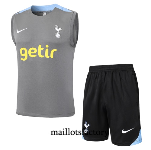 Soldes Maillot d'entrainement Tottenham Hotspur Debardeur 2024/25 gris foncé Kit