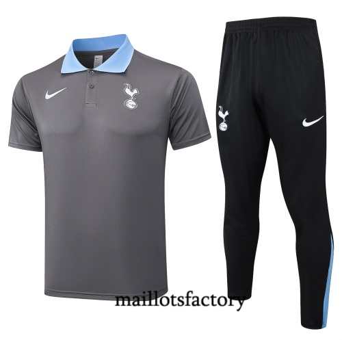 Prix Maillot d'entrainement Tottenham Hotspur polo 2024/25 gris foncé Kit