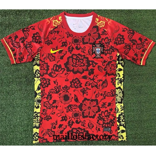 Grossiste Maillot du Portugal 2024/25 Édition spéciale Rouge Flower