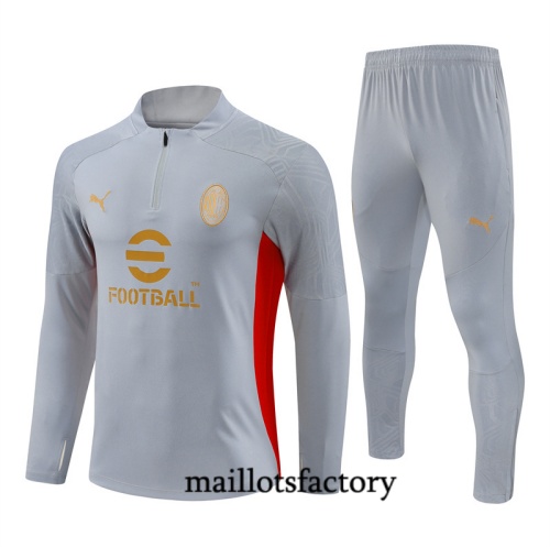 Soldes Survetement Enfant AC Milan 2024/25 Gris