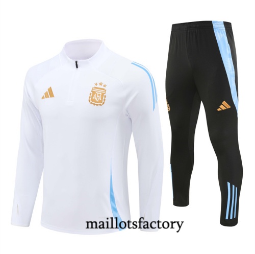 Soldes Survetement Enfant Argentine 2024/25 Blanc