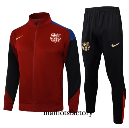 Prix Veste Survetement Enfant Barcelone 2024/25 rouge bordeaux