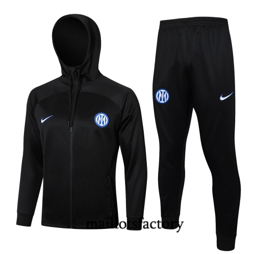 Nouveau Veste Survetement Enfant à Capuche Inter Milan 2024/25 noir