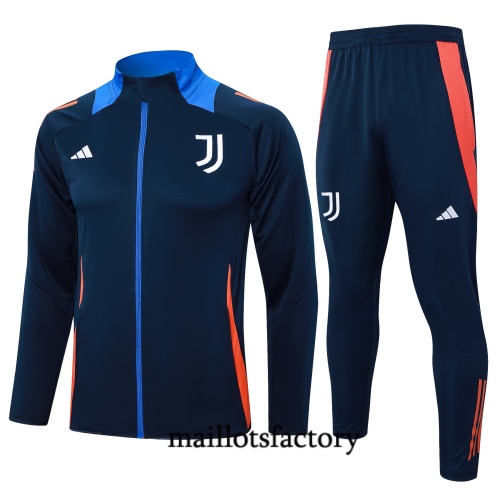 Soldes Veste Survetement Enfant Juventus 2024/25 bleu marine