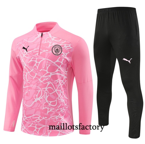 Nouveau Survetement Enfant Manchester City 2024/25 rose